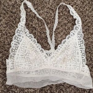 Floral laced bralette.